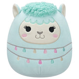 Squishmallows 7.5 Inch - Lorna Light Teal Llama Wrapped in Tassels