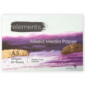 Elements Mixed Media Paper Pad A5