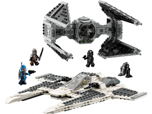 Lego Mandalorian Fang Fighter vs TIE Interceptor