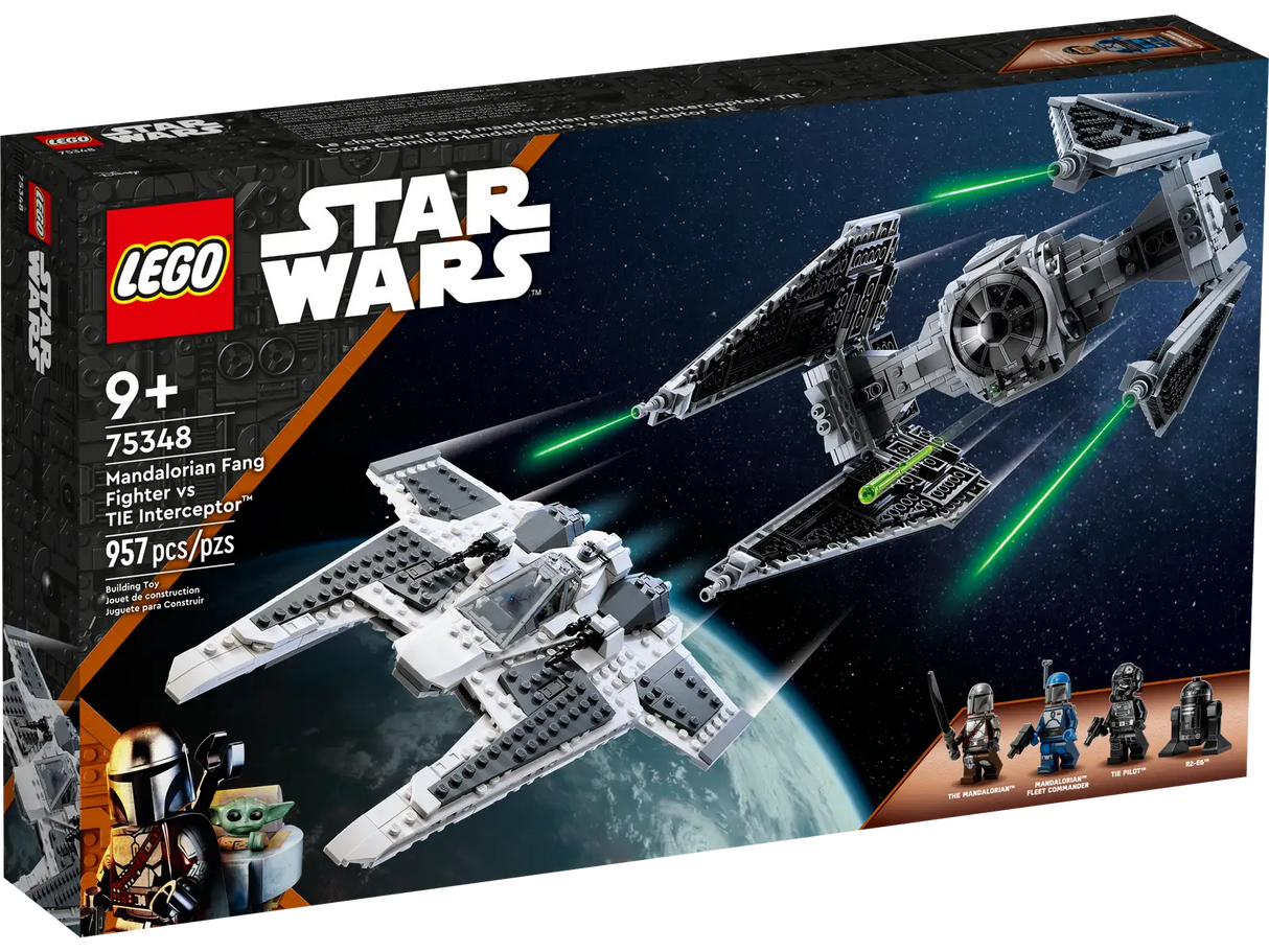 Lego Mandalorian Fang Fighter vs TIE Interceptor