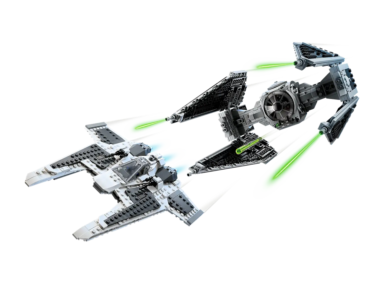 Lego Mandalorian Fang Fighter vs TIE Interceptor