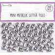 Dovecraft Mini Metallic Letter Tiles Silver - 200 Pieces