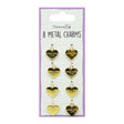 Dovecraft 8 Metal Charms Gold - 'Made with Love'