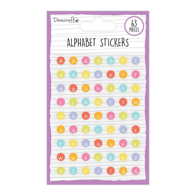 Dovecraft Alphabet Stickers - Brights