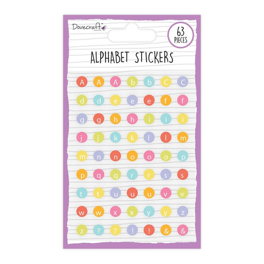Dovecraft Alphabet Stickers - Brights