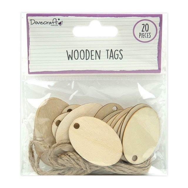 Dovecraft Wooden Oval Tags (20 Pcs)