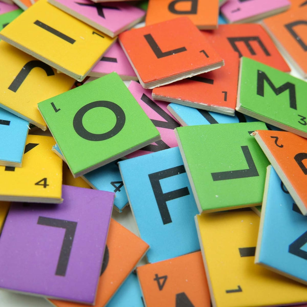 Dovecraft Printed Letter Tiles Brights - 150 Pieces