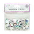 Dovecraft Mini Metallic Letter Tiles Iridescent - 200 Pieces