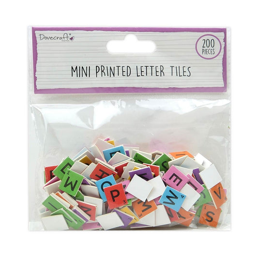 Dovecraft Mini Letter Tiles Brights - 200 Pieces