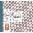 First Edition 12x12 Scrapbook Album - Bon Voyage Stripes