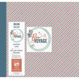 First Edition 12x12 Scrapbook Album - Bon Voyage Stripes
