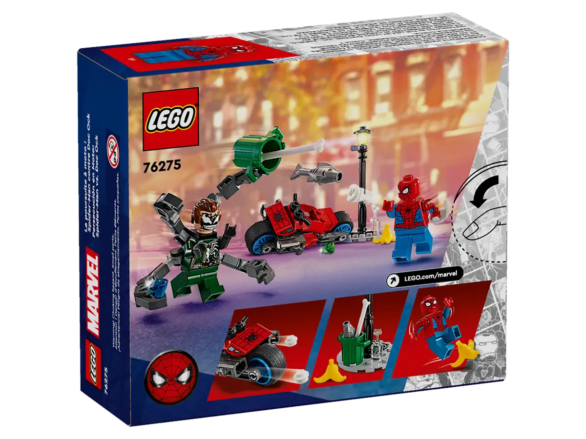 Lego Spiderman Motorcycle Chase: Spider-Man vs. Doc Ock