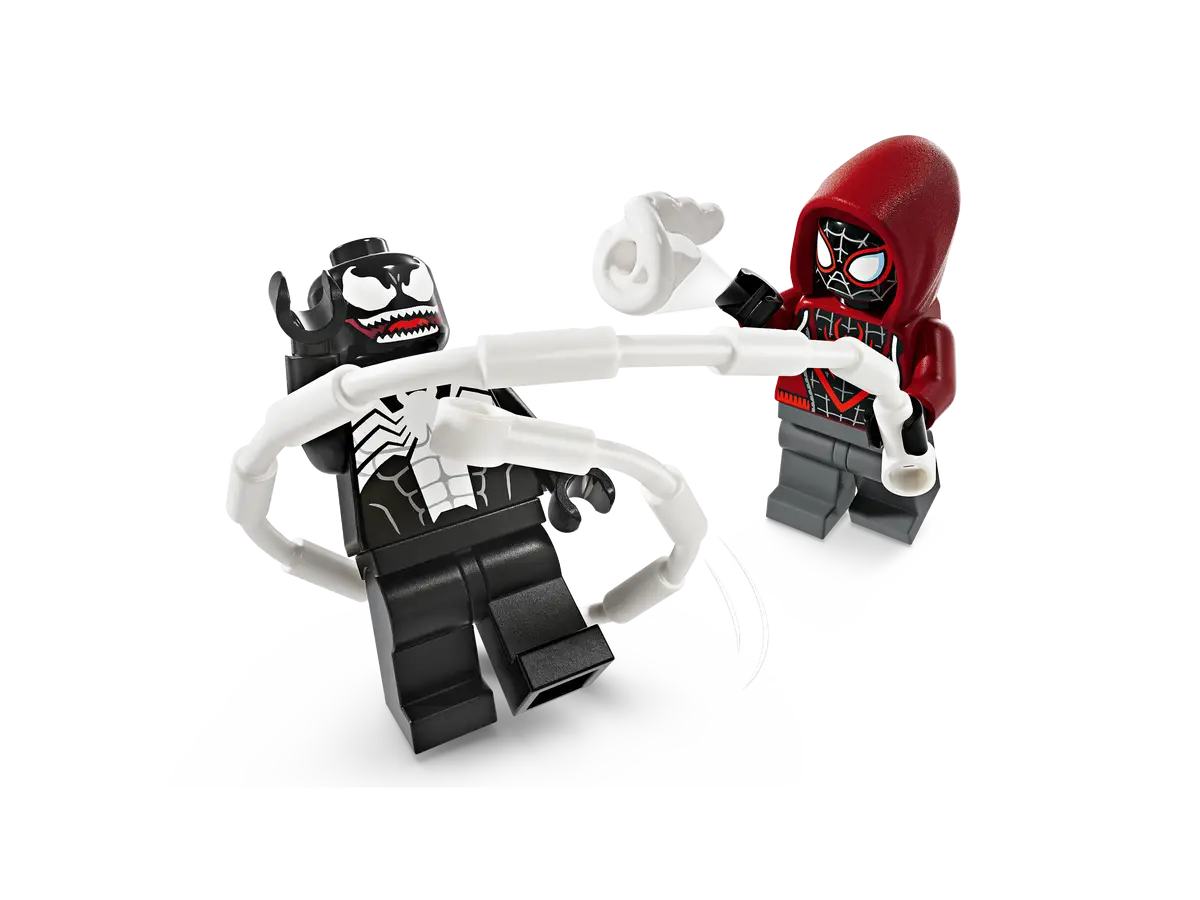 Lego Marvel Spiderman Venom Mech Armor vs. Miles Morales