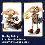 Toy figure of Dobby with dynamic poses on a blue background