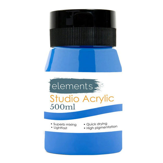 Elements 500ml Acrylic Paint Cobalt Blue