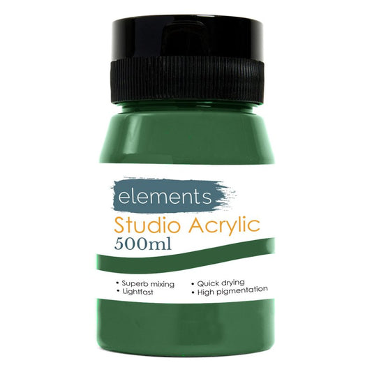 Elements 500ml Acrylic Grass Green