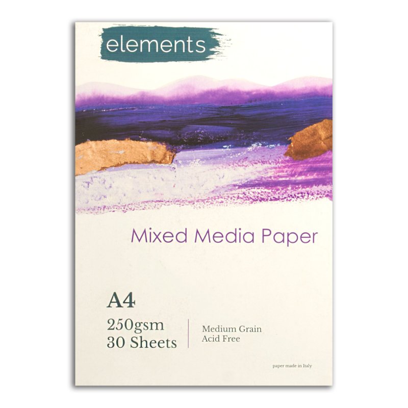 Elements Mixed Media Pad 30s 250gsm - A4