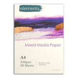 Elements Mixed Media Pad 30s 250gsm - A4
