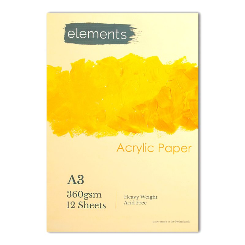 Elements Acrylic Pad 360gsm - A3 (12 Sheets)