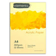 Elements Acrylic Pad 360gsm- A4 (12 Sheets)