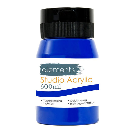 Elements 500ml Acrylic Paint Ultramarine