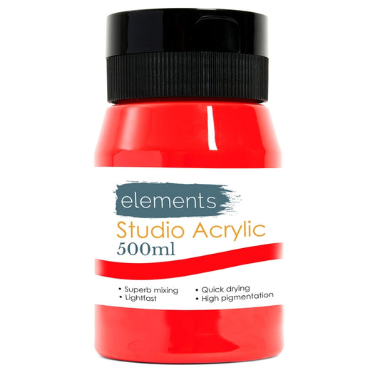 Elements 500ml Acrylic Cadmium Red