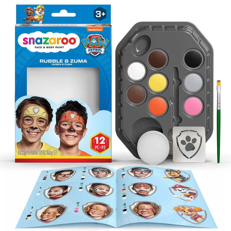 Snazaroo PAW Patrol Face Painting Kit Rubble & Zuma
