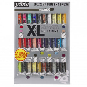 Pebeo XL Fine Oil Set 30 x 20ml Tubes and Brush
