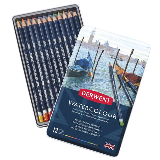 Derwent Watercolour Pencils 12 Tin