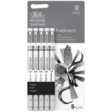 Winsor & Newton Black Fineliner Assorted Set (5 Pack)