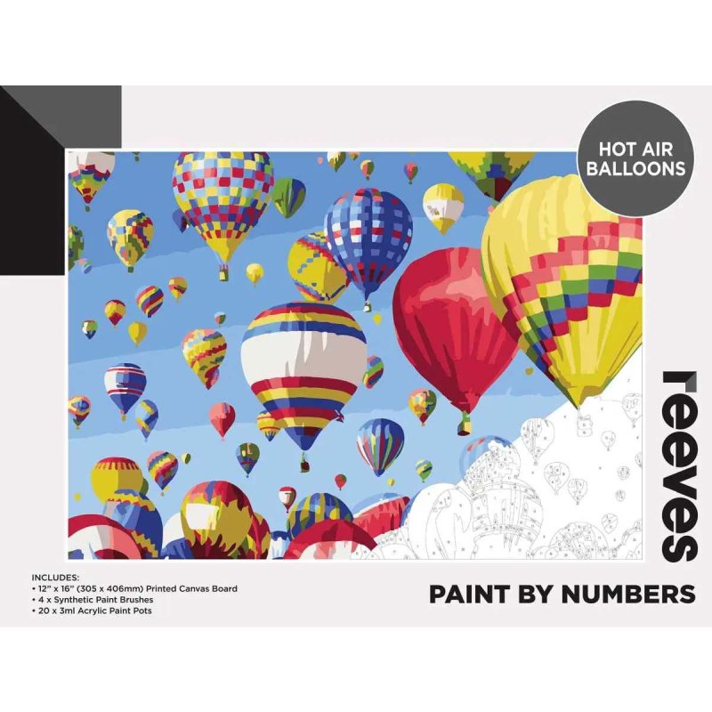 Reeves Paint By Numbers 12x16 Set - Balloons