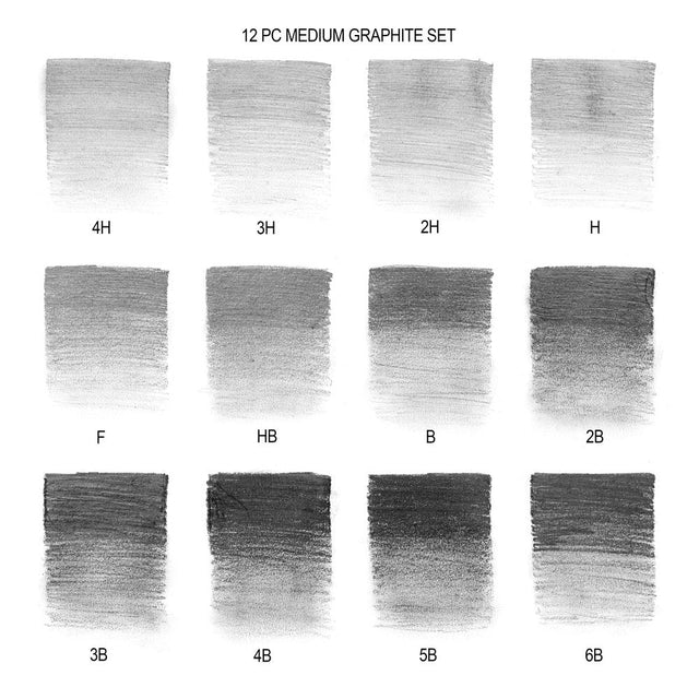 Graphite Pencils Studio Collection Medium Graphite - 12 Tin