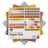 First Edition 6in x 6in Metallic Effect Paper Pad
