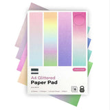 First Edition A4 Glittered Paper Pad Pastel Ombre