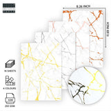 First Edition A4 Foiled Paper Pad White Marble Effect