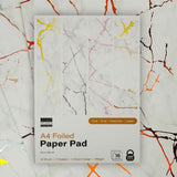 First Edition A4 Foiled Paper Pad White Marble Effect