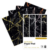 First Edition A4 Foiled Paper Pad Black Marble Effect