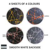 First Edition A4 Foiled Paper Pad Black Marble Effect