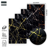 First Edition A4 Foiled Paper Pad Black Marble Effect
