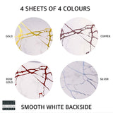 First Edition 6in x 6in Foiled Paper Pad White Marble