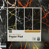 First Edition 6in x 6in Foiled Paper Pad Black Marble