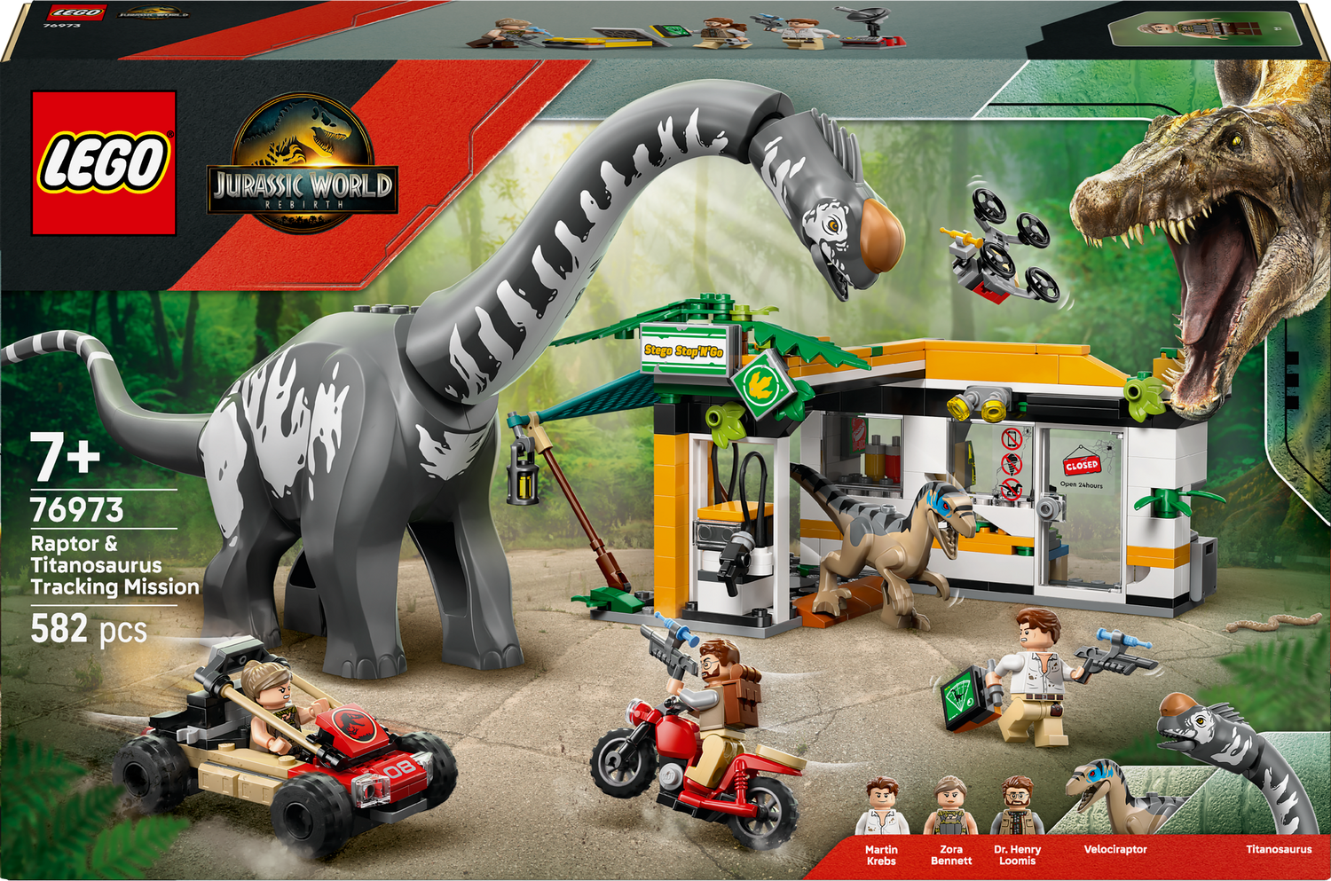 Lego Jurassic World Rebirth Raptor Titanosaurus Tracking