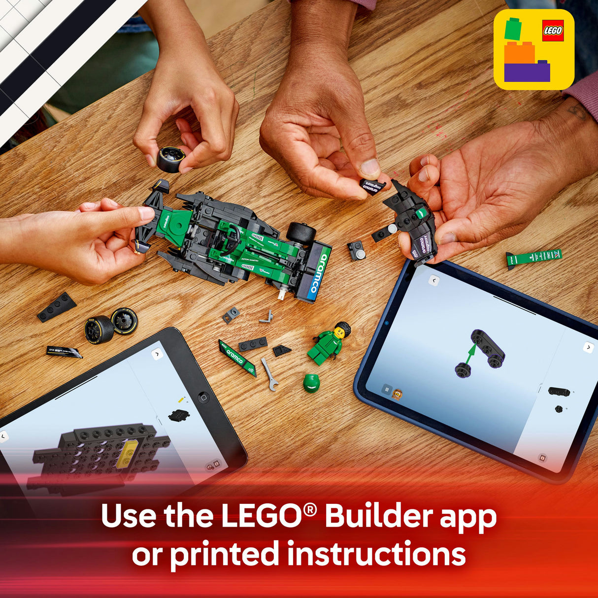 Lego Aston Martin Aramco F1® AMR24 Race Car