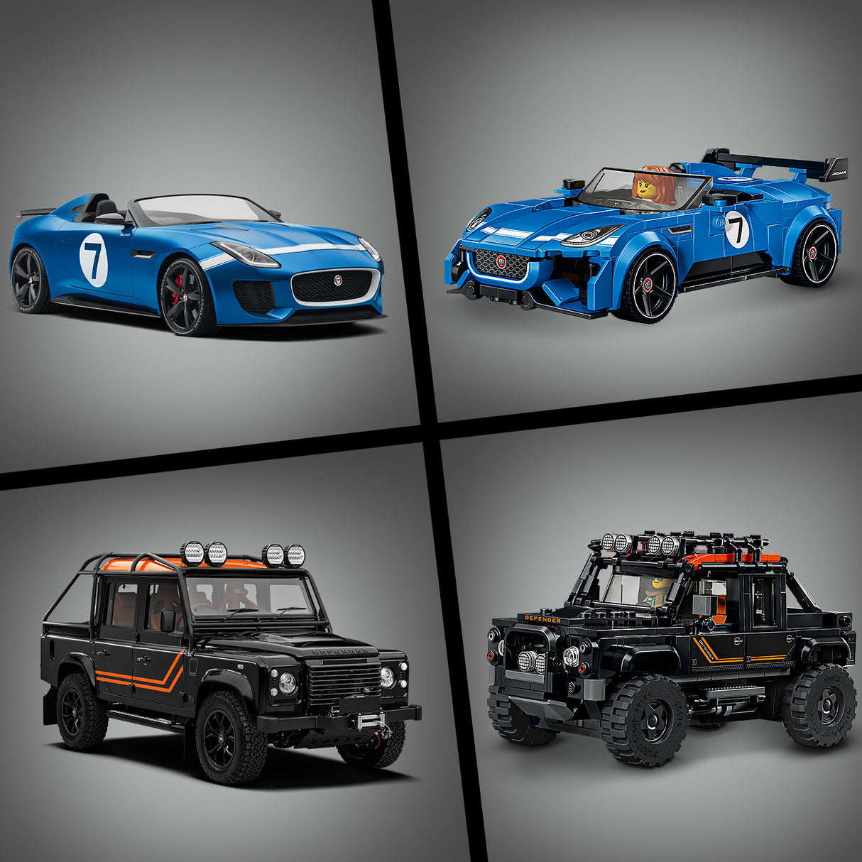 LEGO Speed Champions - Jaguar Project 7 & Land Rover Defender