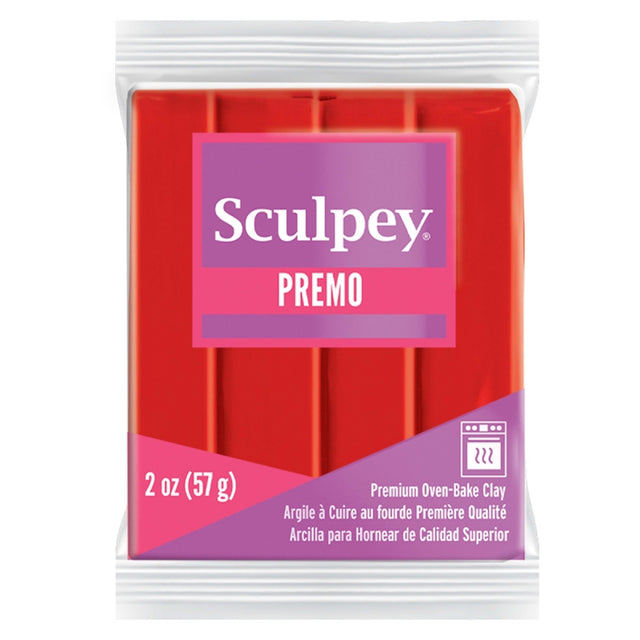 Sculpey Premo 2oz Cad Red Hue Oven Bake Clay