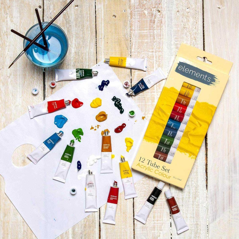 Elements Acrylic Paint Tubes Set 12