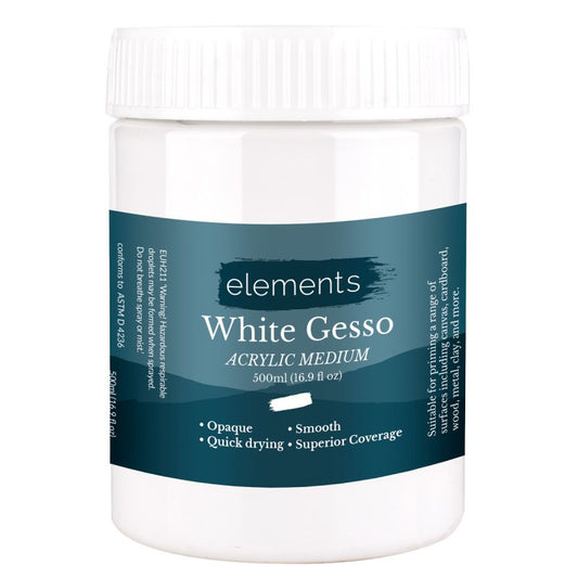 Elements 500ml White Gesso