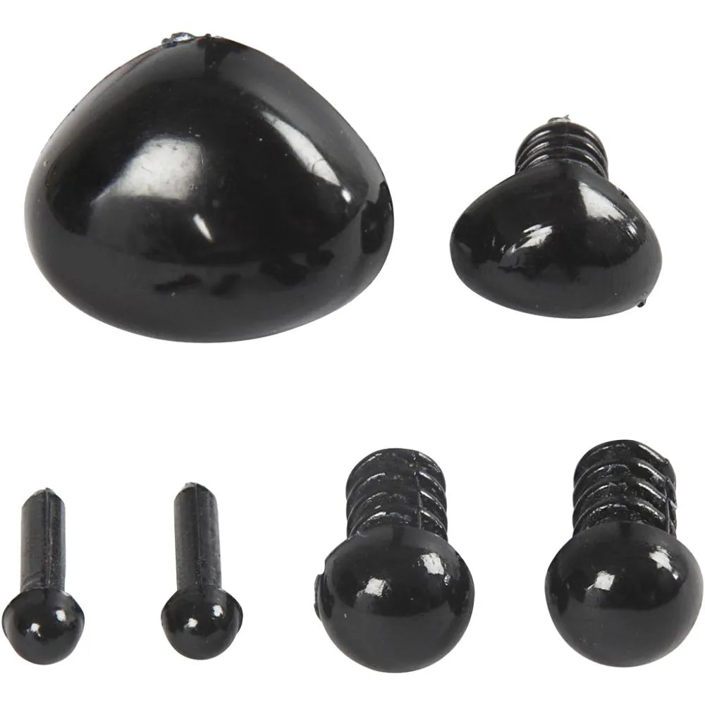 Eyes and Snouts for Clay Modelling Black (20 Pack)