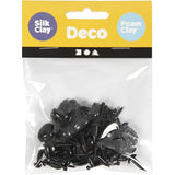 Eyes and Snouts for Clay Modelling Black (20 Pack)