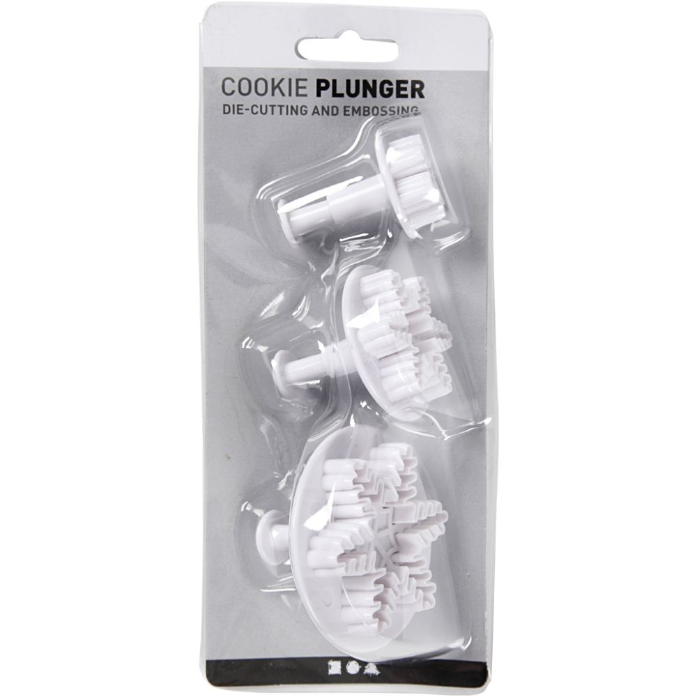 Cookie Cutters with Stamp - White Snowflake